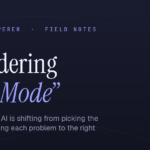 Hero banner with title 'Considering “MoE Mode”' and subtitle on a dark navy background.